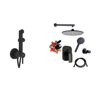 Herz SQ Complete Bathroom Set – Black